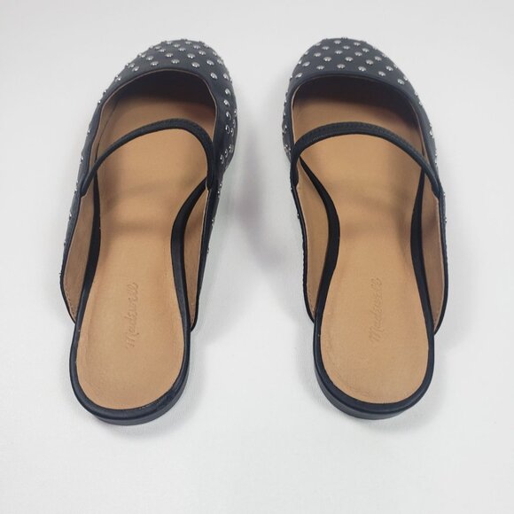 Madewell The Greta Ballet Flat Mule Women's Size 9M True Black Multi Stud Detail - Picture 7 of 16